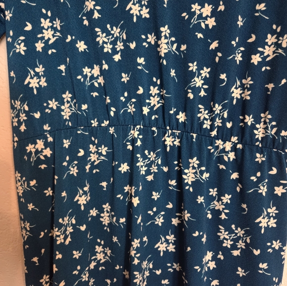 Kaileigh Floral Blue Dress SzXL - Picture 8 of 11